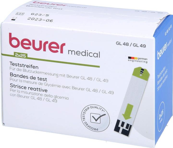 Beurer Blutzucker-Teststreifen GL48 / GL49 (2 x 25 Stk)