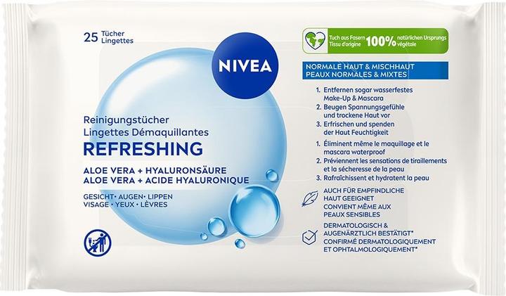 Nivea Refreshing Cleansing Wipes (25 pcs)