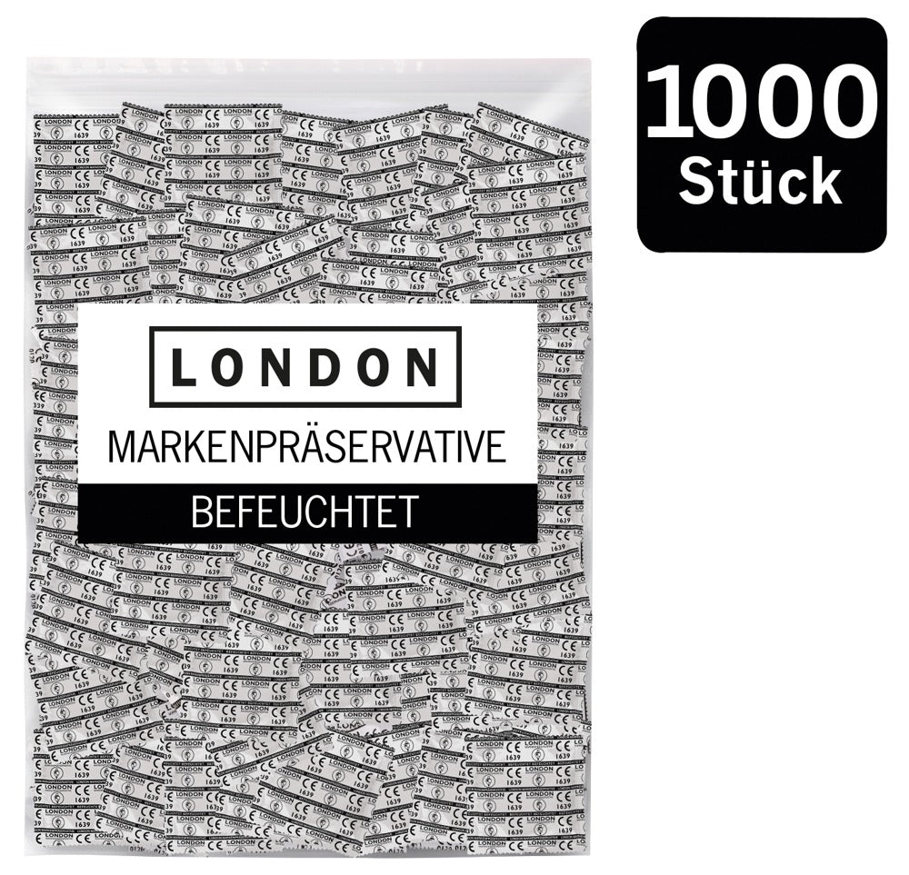 London hauchdünne Kondome mit Feuchtbeschichtung (1000 Stk)