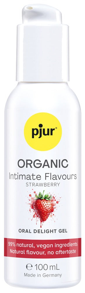 pjur ORGANIC Intimate Flavours Oral Delight Gel, Strawberry (100ml)