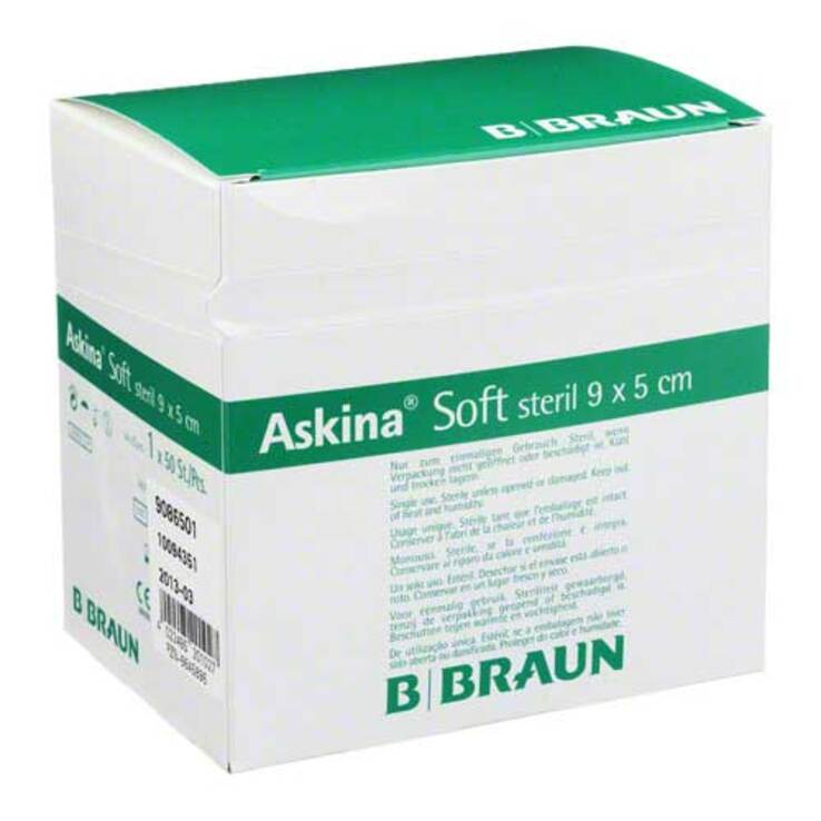 Askina Soft Vlies-Schnellverband selbstklebend 9cm x 5cm (50 Stk)