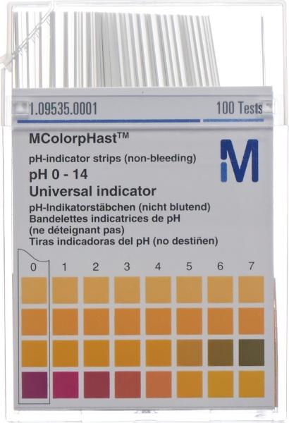 Merck Bâtonnets indicateurs pH 0-14 (100 pces)