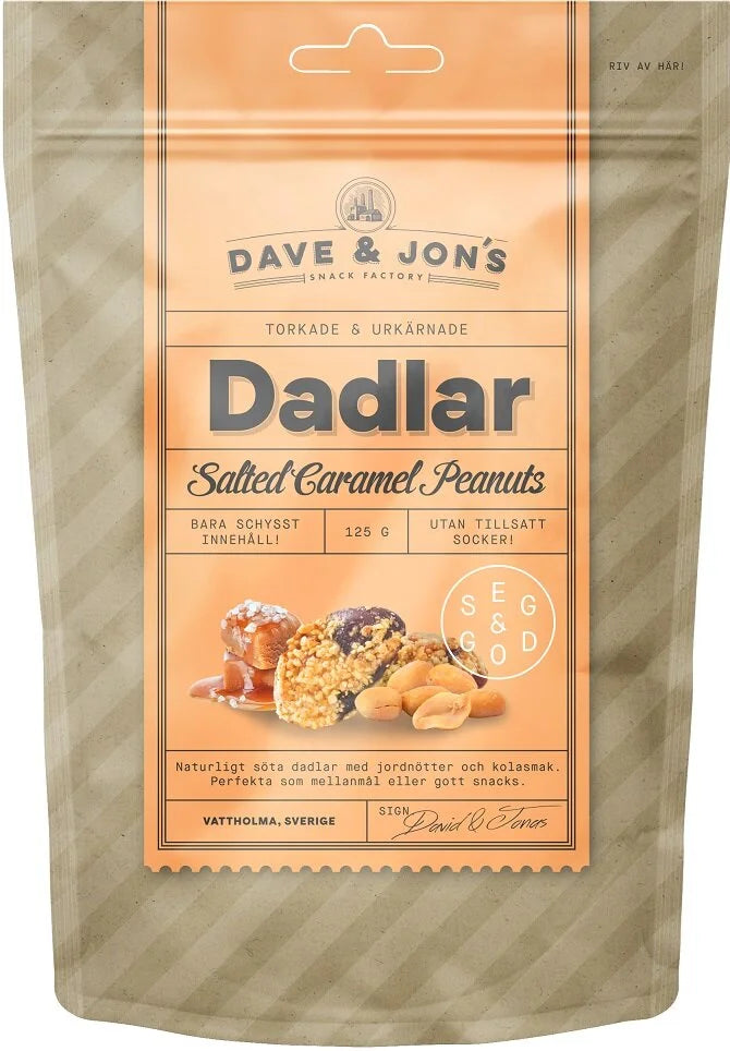 Dave & Jon's Datteln Salted Caramel Peanuts (125g)