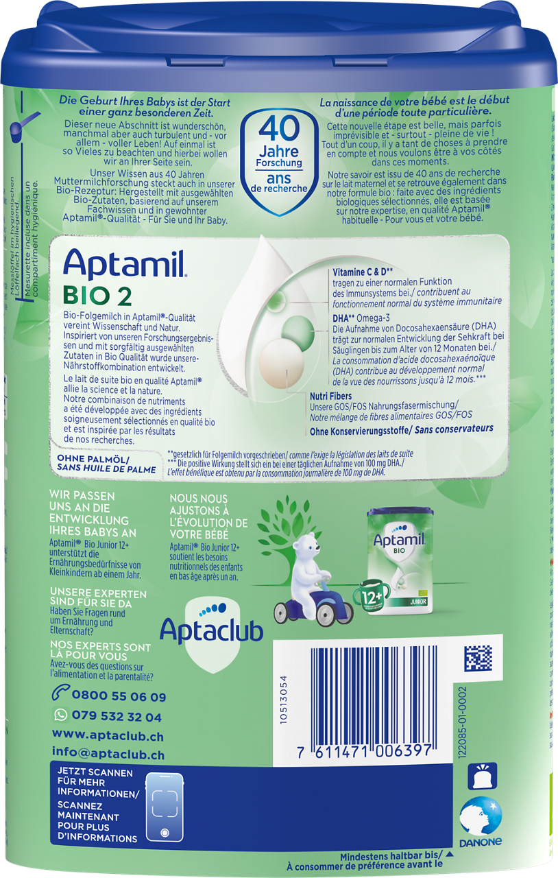 Aptamil Bio 2 Folgemilch (800g)