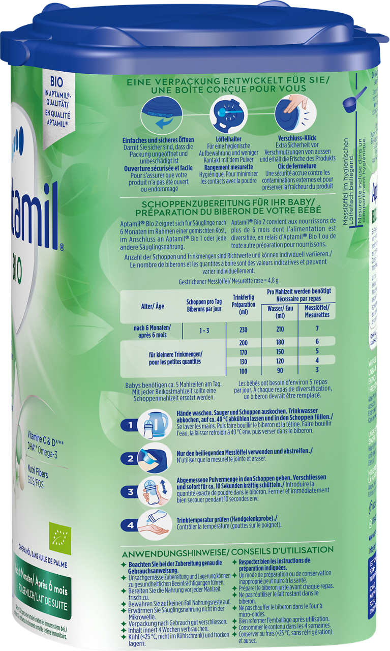 Aptamil Bio 2 Folgemilch (800g)