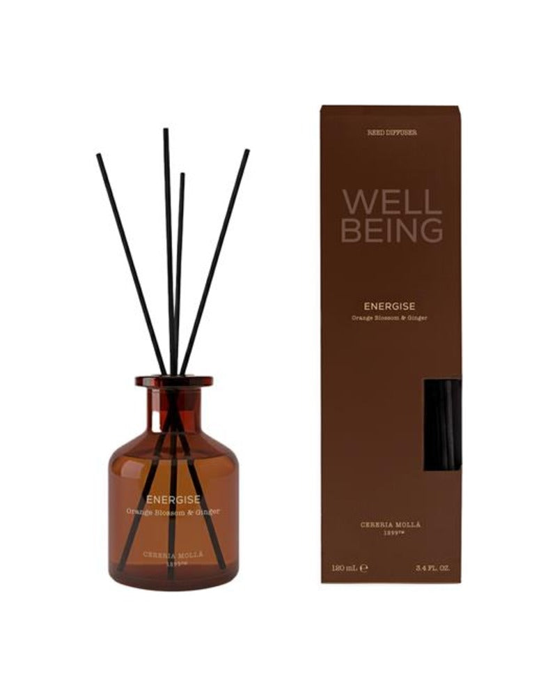 Cereria Mollá Wellbeing Energise Duftstäbchen (120ml) mit Verpackung