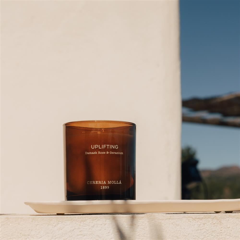 Cereria Mollá Wellbeing Uplifting Candela profumata con 2 stoppini (370g) ambientazione