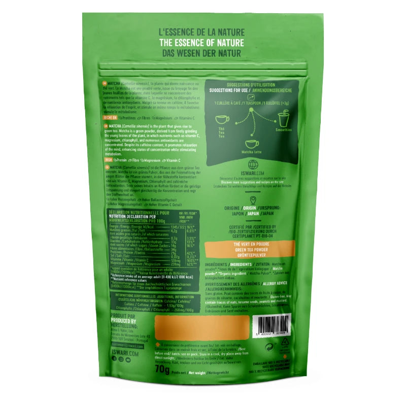 ISWARI Matcha Pulver Bio (70g)