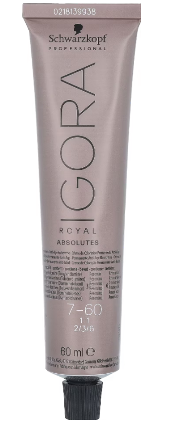 Schwarzkopf IGORA ROYAL Absolutes 7-60 Mittelblond Schoko Natur (60ml)