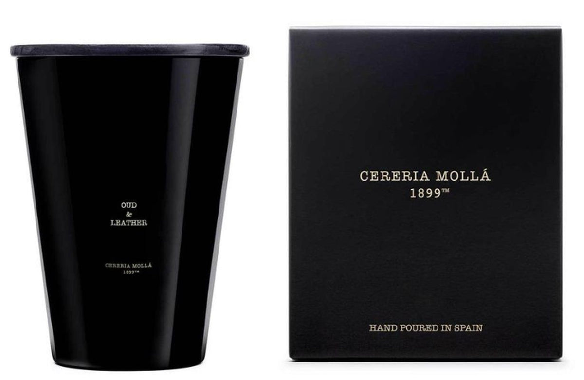 Cereria Mollá Premium Candle XXL Oud & Leather 4-Docht-Duftkerze (3.5kg)