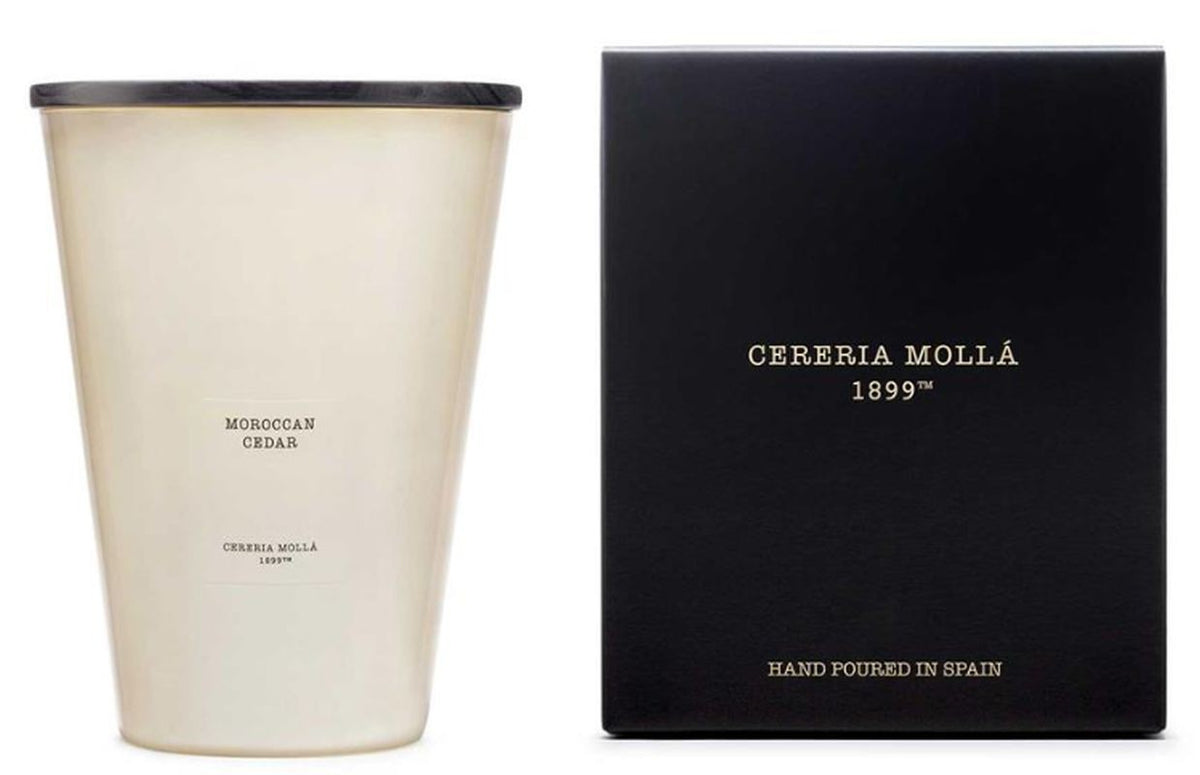 Cereria Mollá Premium Candle XXL Moroccan Cedar 4-Docht-Duftkerze (3.5kg)