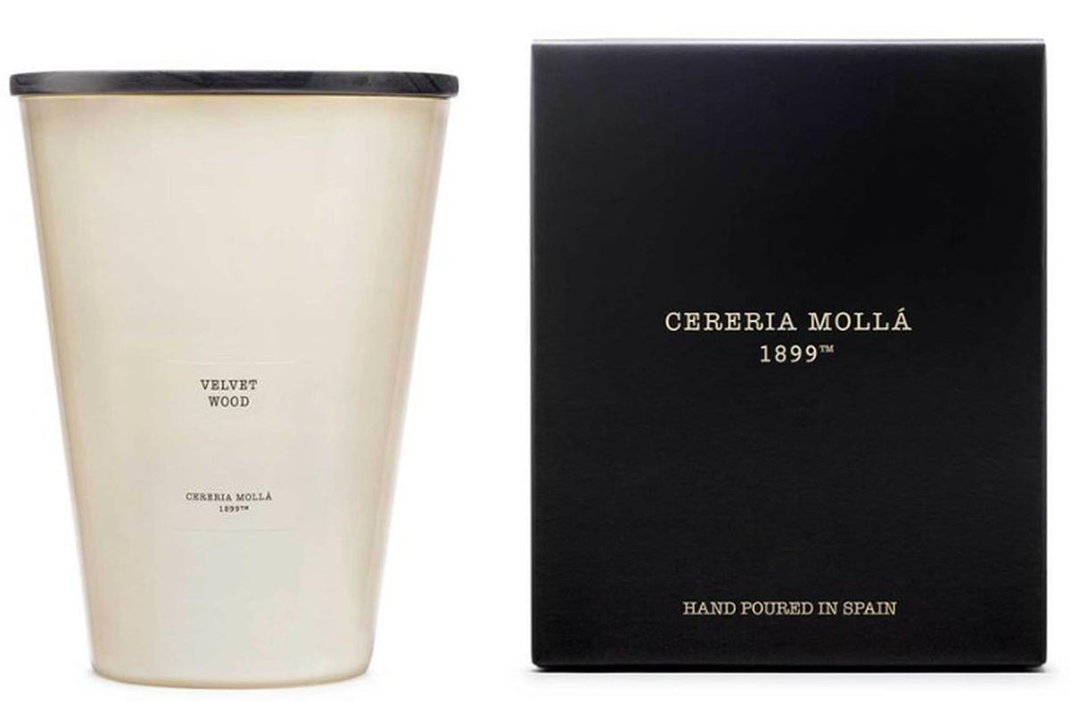 Cereria Mollá Premium Candle XXL Velvet Wood 4-Docht-Duftkerze (3.5kg)