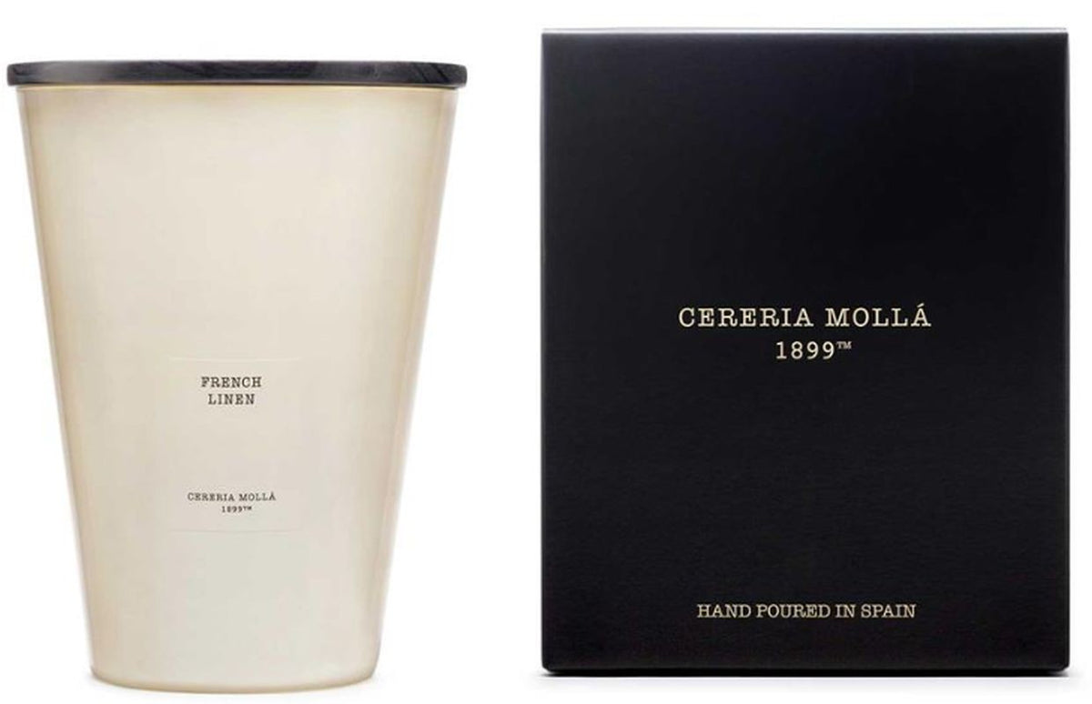 Cereria Mollá Premium Candle XXL French Linen 4-Docht-Duftkerze (3.5kg)