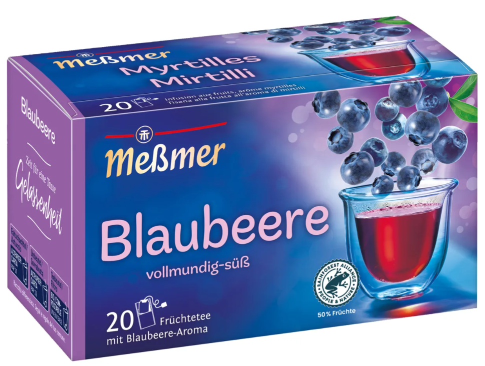 Messmer Früchtetee Blaubeere (20 Beutel)