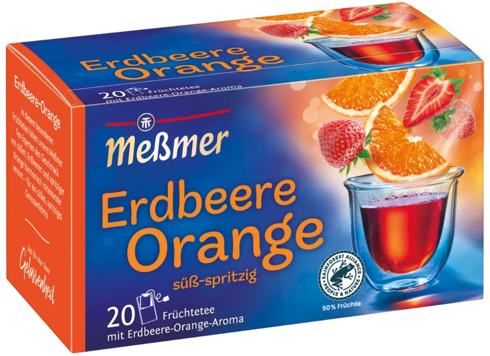 Messmer Früchtetee Erdbeere-Orange (20 Beutel)