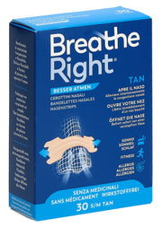 Breathe Right Nasenpflaster TAN, Grösse S/M (30 Stk)
