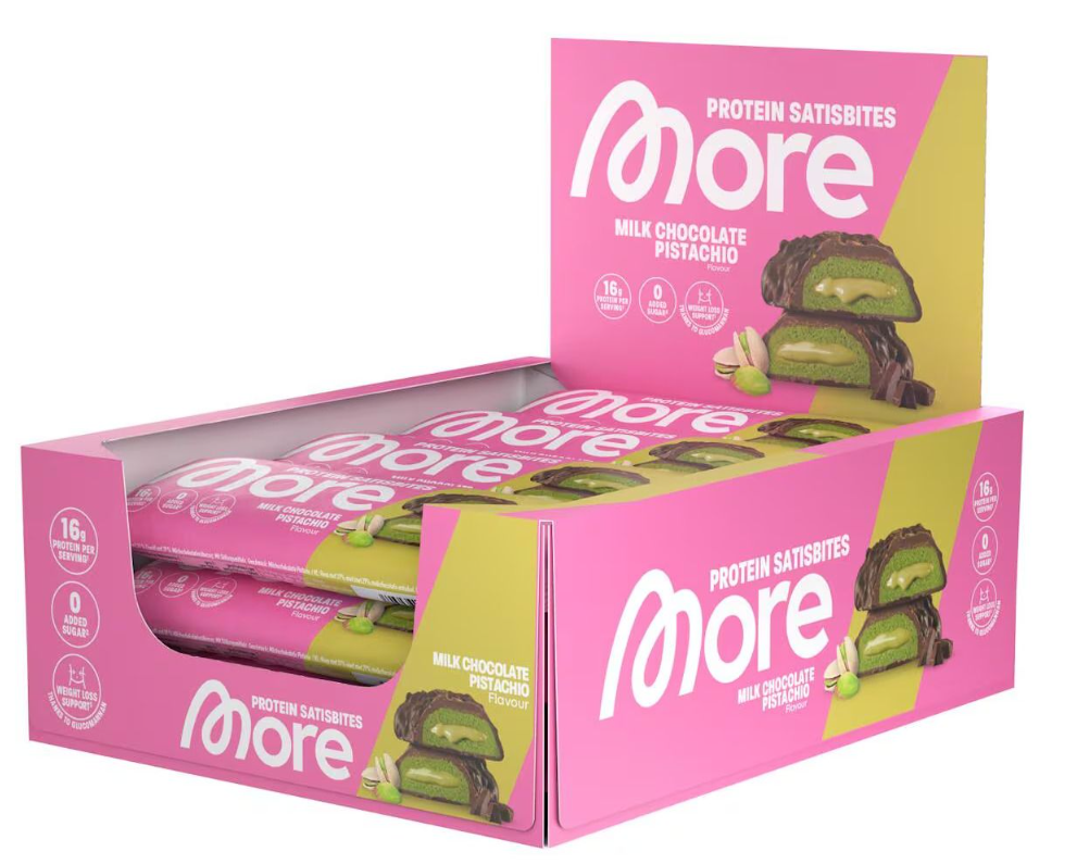 More Nutrition Protein Satisbites Milk Chocolate Pistachio (12x50g)