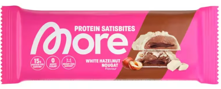 More Nutrition Protein Satisbites White Hazelnut Nougat (50g)