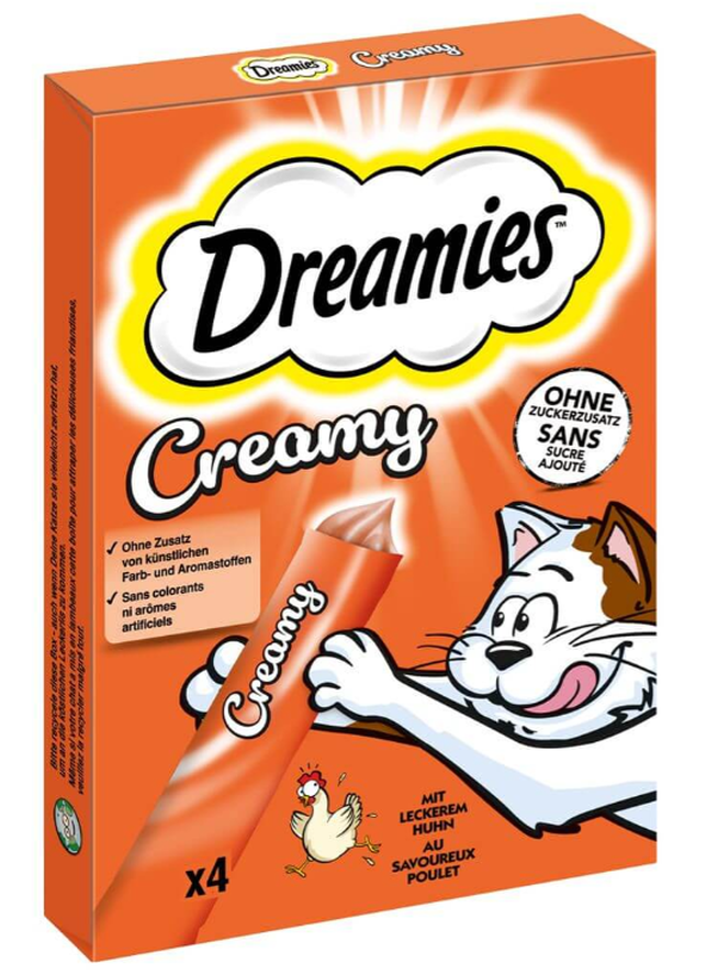 Dreamies Creamy Katzensnacks Huhn (4x10g)