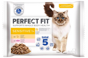 Perfect Fit Sensitive Huhn ​& Lachs Nassfutter für Katzen (4x85g)