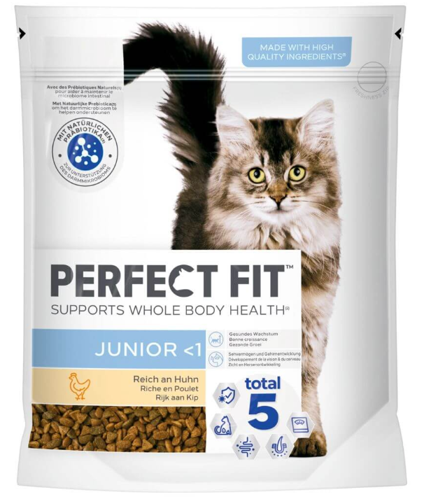 Perfect Fit Junior mit Huhn, Trockenfutter für Katzen (750g)
