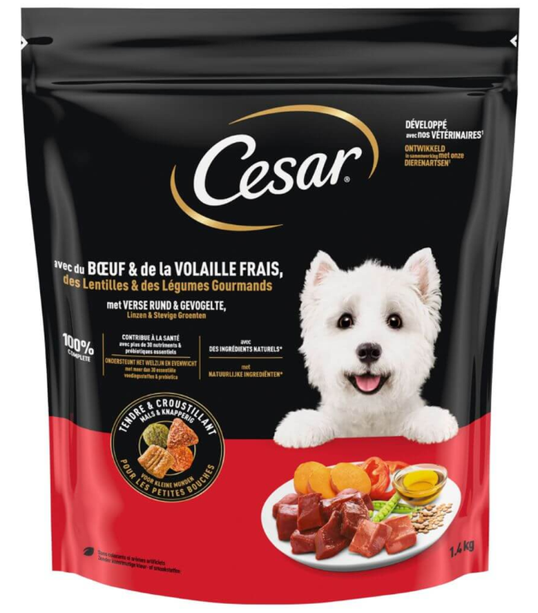 Cesar Rind ​& Geflügel, Trockenfutter für Hunde (1.4kg)