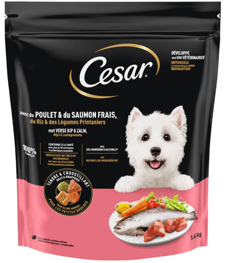 Cesar Huhn ​& Lachs, Trockenfutter für Hunde (1.4kg)