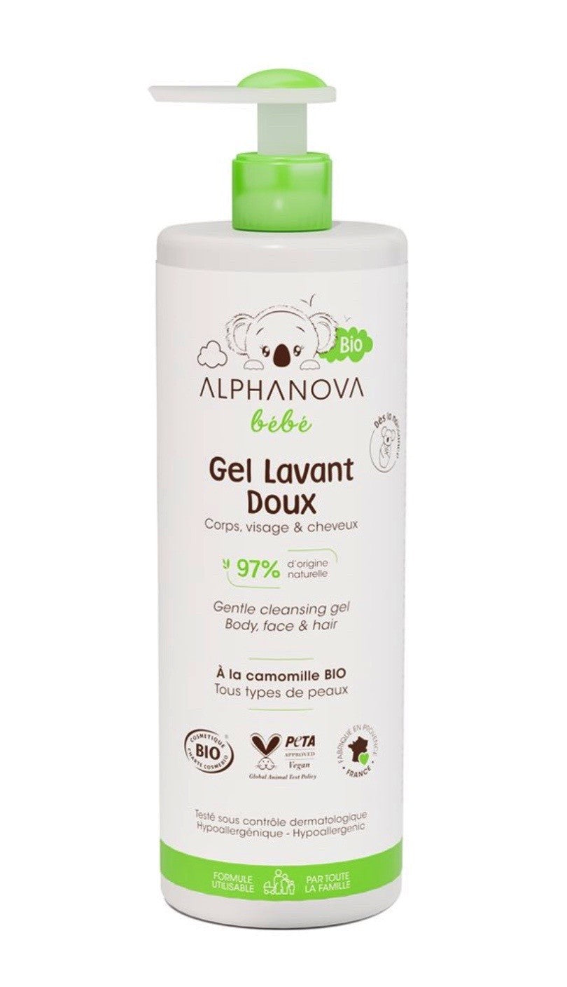 ALPHANOVA Bébé Hautfreundliches Waschgel, 2in1 Bio (400ml)