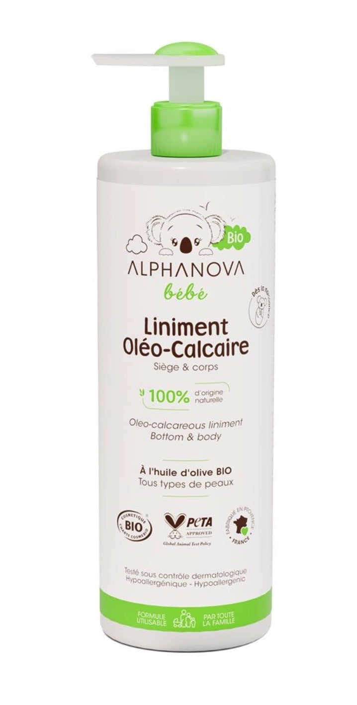 ALPHANOVA Bébé Liniment oléo-calcaire, Lotion Bio (400ml)