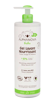 ALPHANOVA Bébé Mildes Waschgel, atopische Haut Bio (400ml)