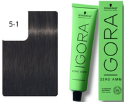 Schwarzkopf IGORA ZERO AMM 5-1 Hellbraun Cendré (60ml)
