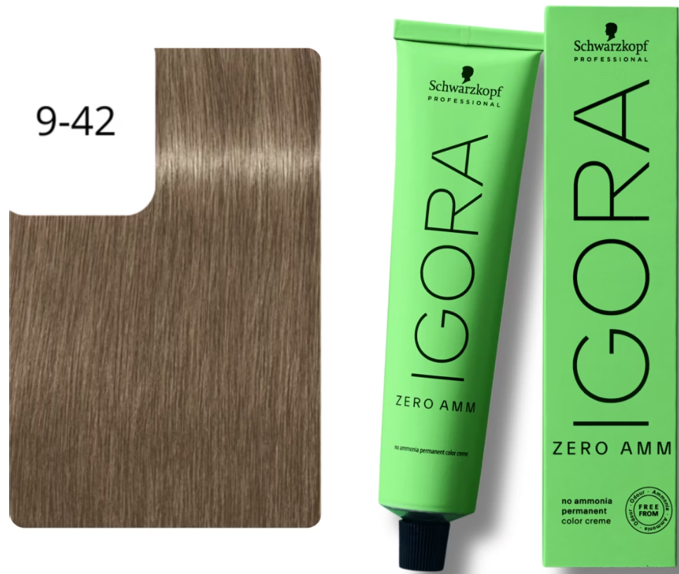 Schwarzkopf IGORA ZERO AMM 9-42 Extra Hellblond Beige Asch (60ml)