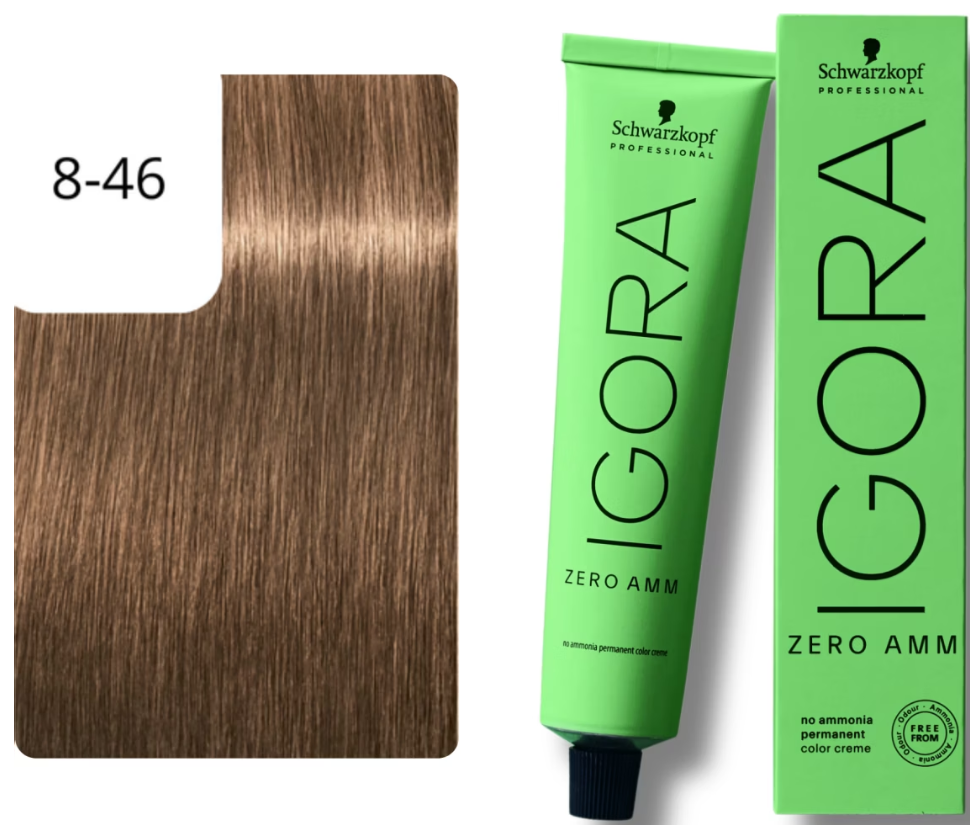 Schwarzkopf IGORA ZERO AMM 8-46 Hellblond Beige Schoko (60ml)