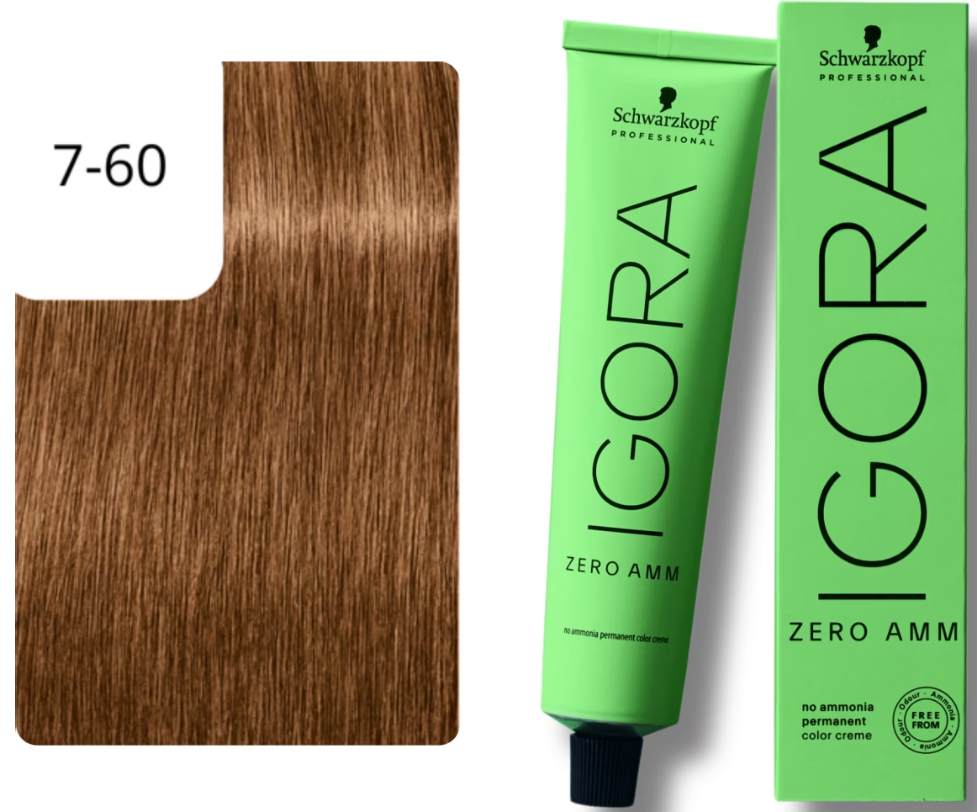 Schwarzkopf IGORA ZERO AMM 7-60 Mittelblond Schoko Natur (60ml)