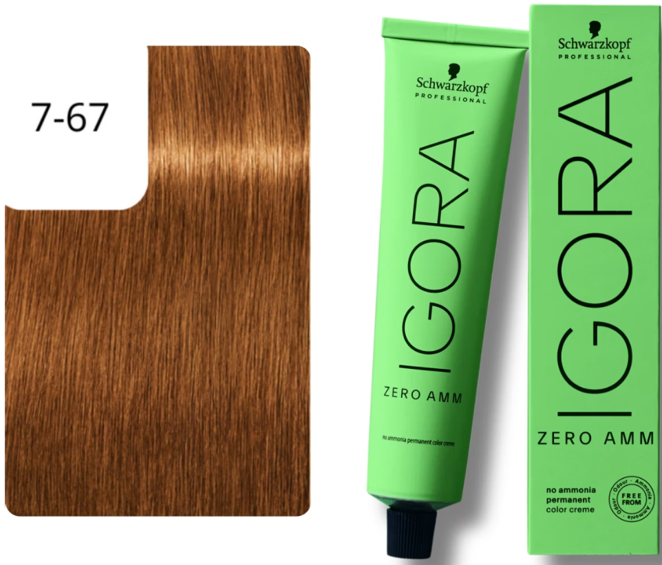 Schwarzkopf IGORA ZERO AMM 7-67 Mittelblond Schoko Kupfer (60ml)