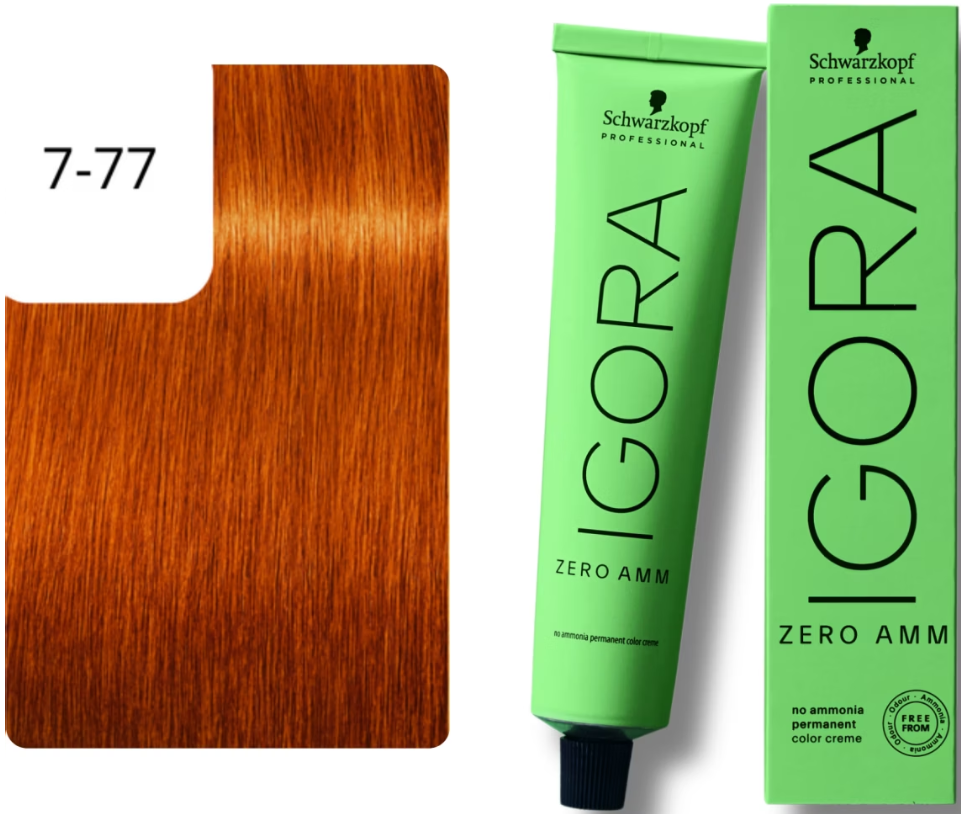 Schwarzkopf IGORA ZERO AMM 7-77 Mittelblond Kupfer Extra (60ml)