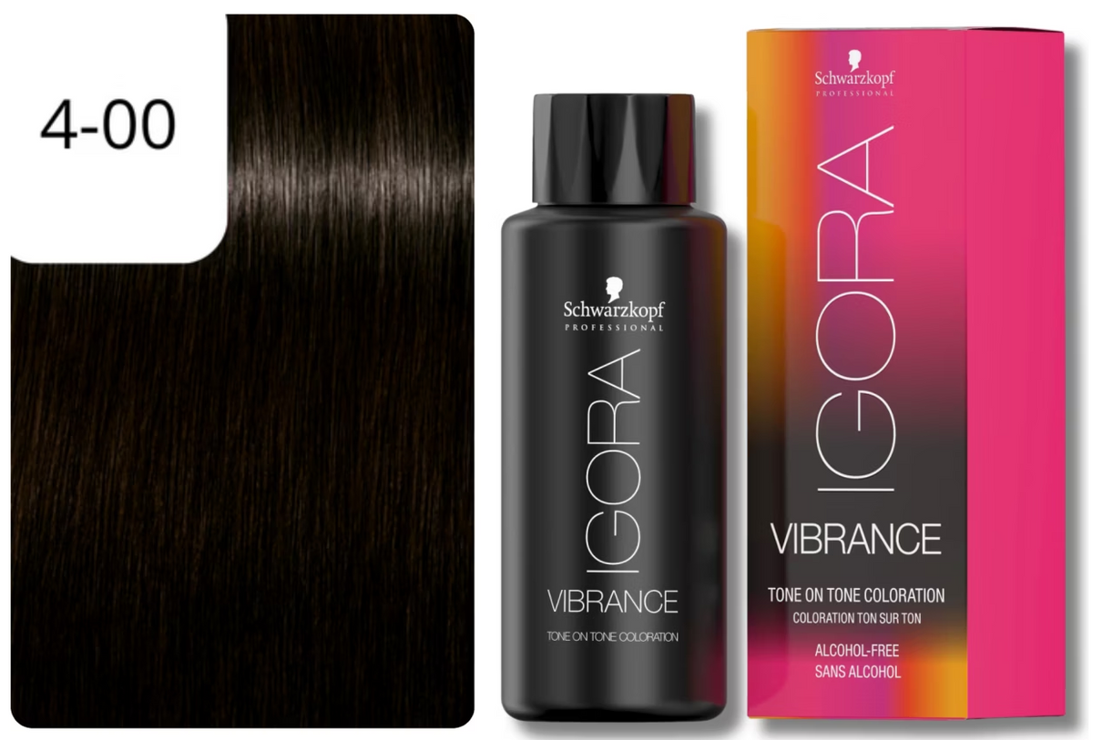 Schwarzkopf IGORA VIBRANCE 4-00 Mittelbraun Natur Extra (60ml)