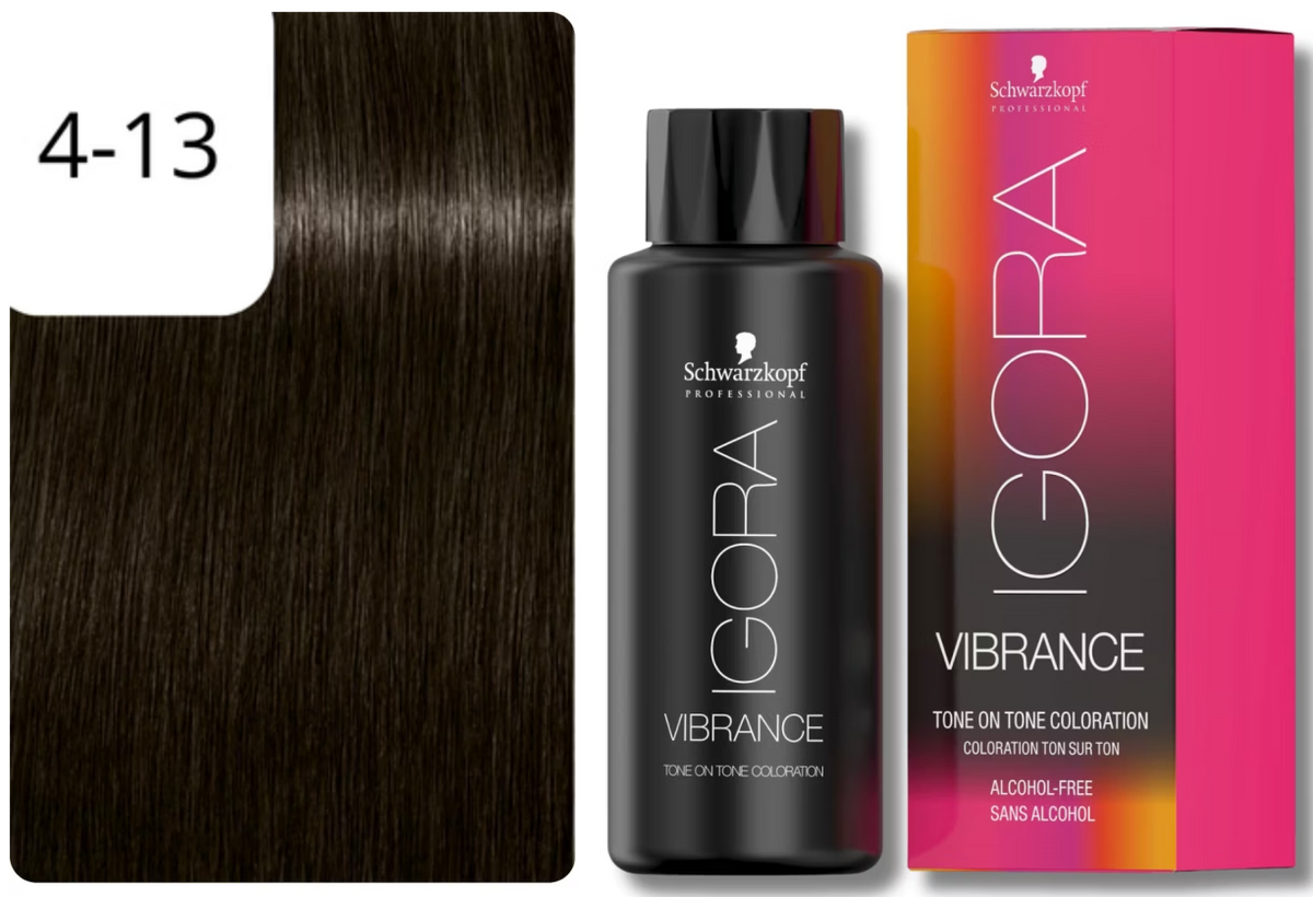 Schwarzkopf IGORA VIBRANCE 4-13 Mittelbraun Cendré Matt (60ml)