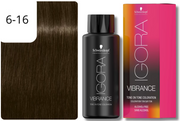 Schwarzkopf IGORA VIBRANCE 6-16 Dunkelblond Cendré Schoko (60ml)