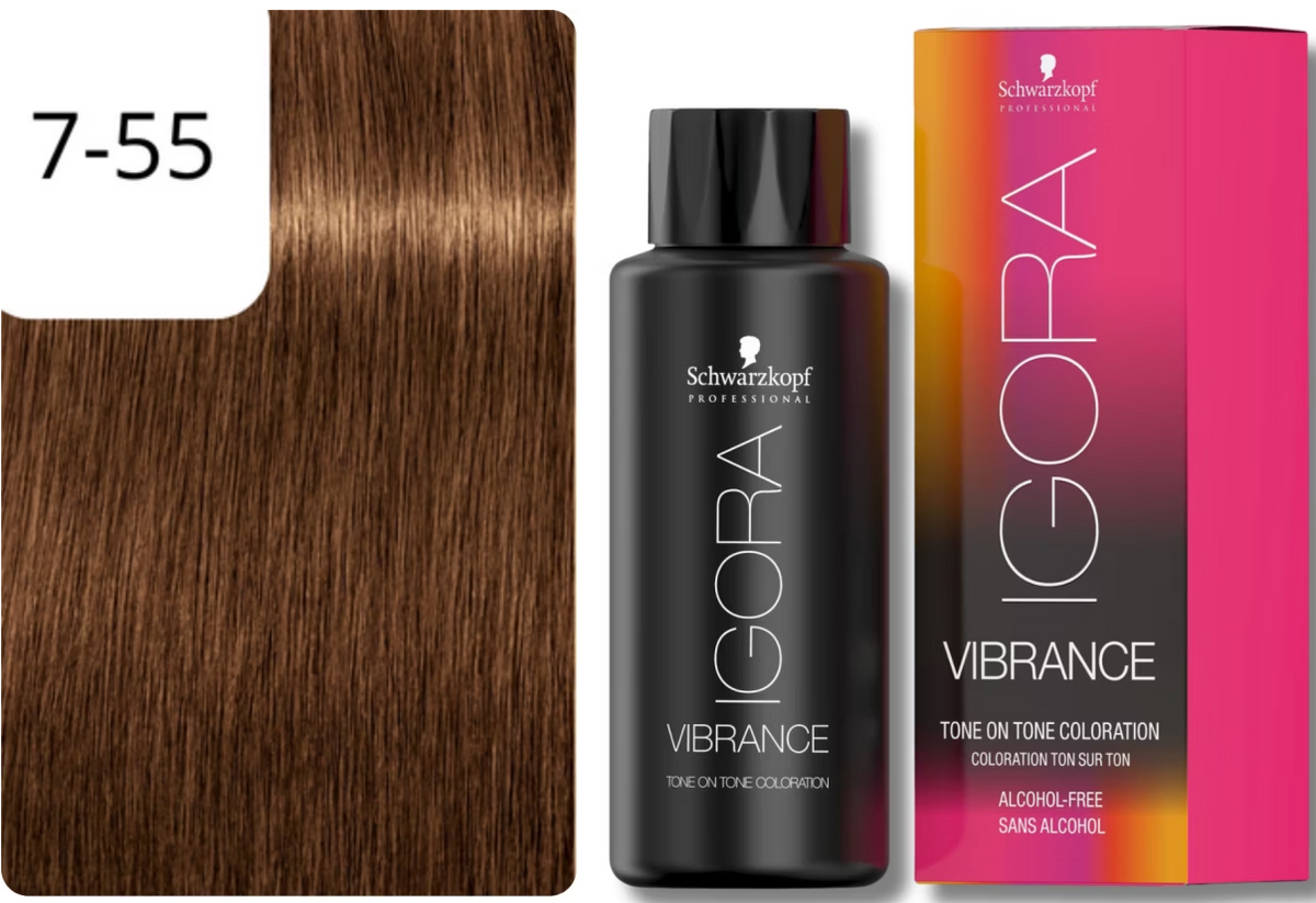 Schwarzkopf IGORA VIBRANCE 7-55 Mittelblond Gold Extra (60ml)