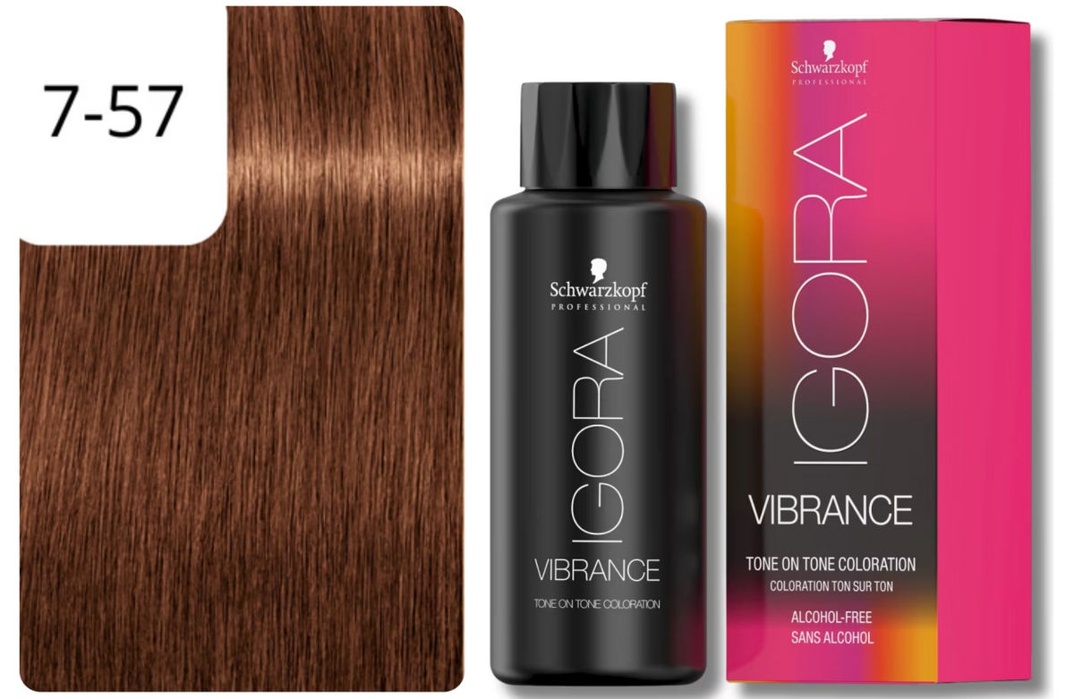 Schwarzkopf IGORA VIBRANCE 7-57 Mittelblond Gold Kupfer (60ml)