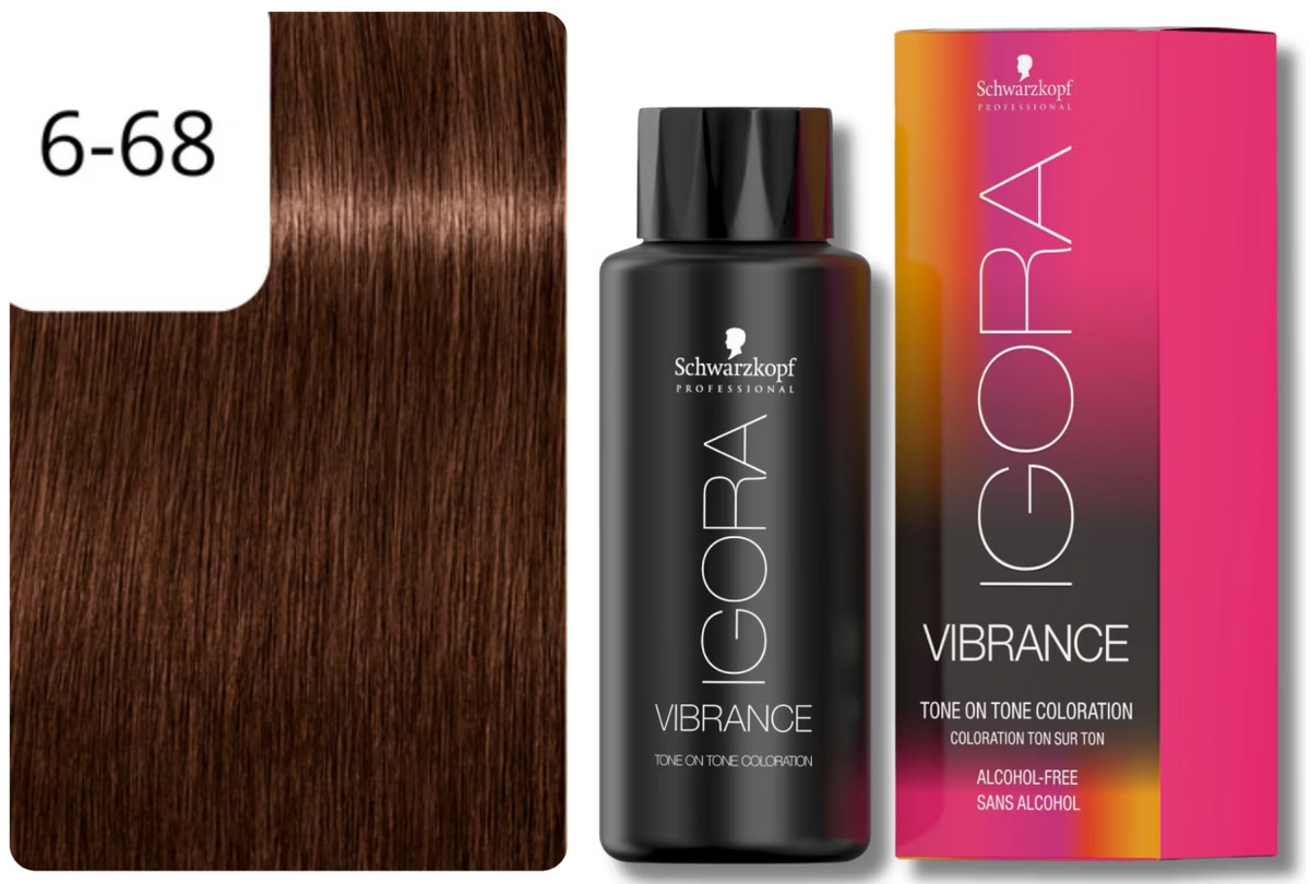 Schwarzkopf IGORA VIBRANCE 6-68 Dunkelblond Schoko Rot (60ml)