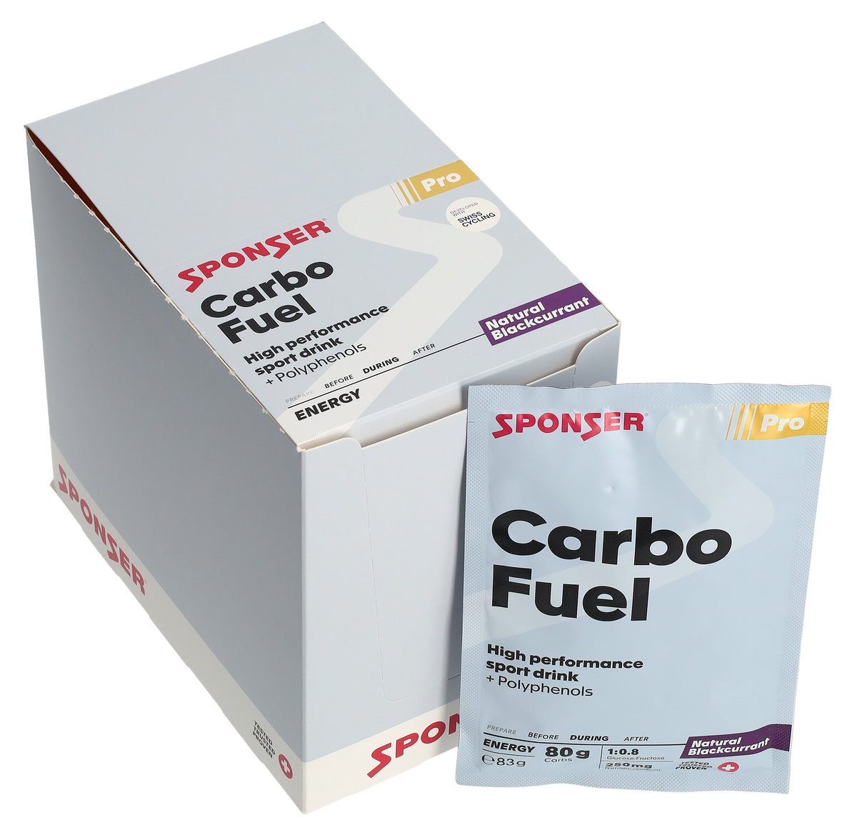 Sponser Carbo Fuel Pulver Natural Blackcurrant (10 x 83g)