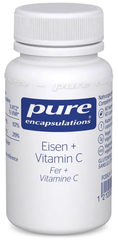 pure Encapsulations Eisen + Vitamin C Kapseln (60 Stk)