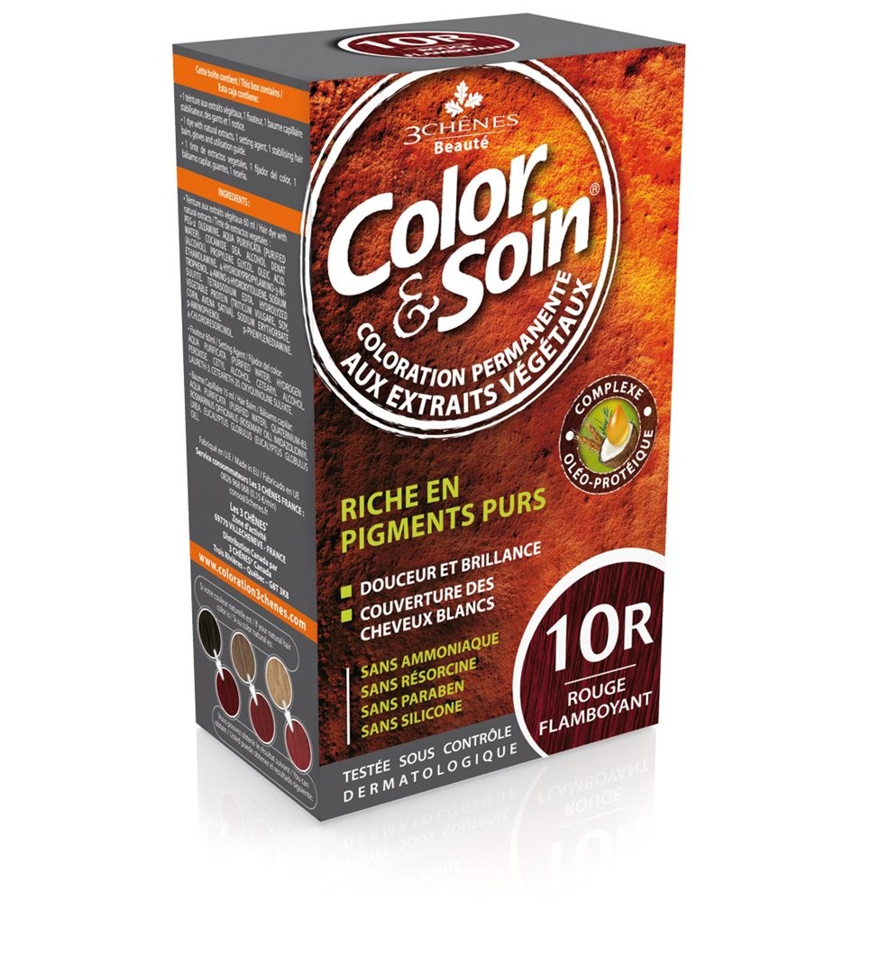 Color & Soin Coloration 10R, rouge flamboyant (135ml)