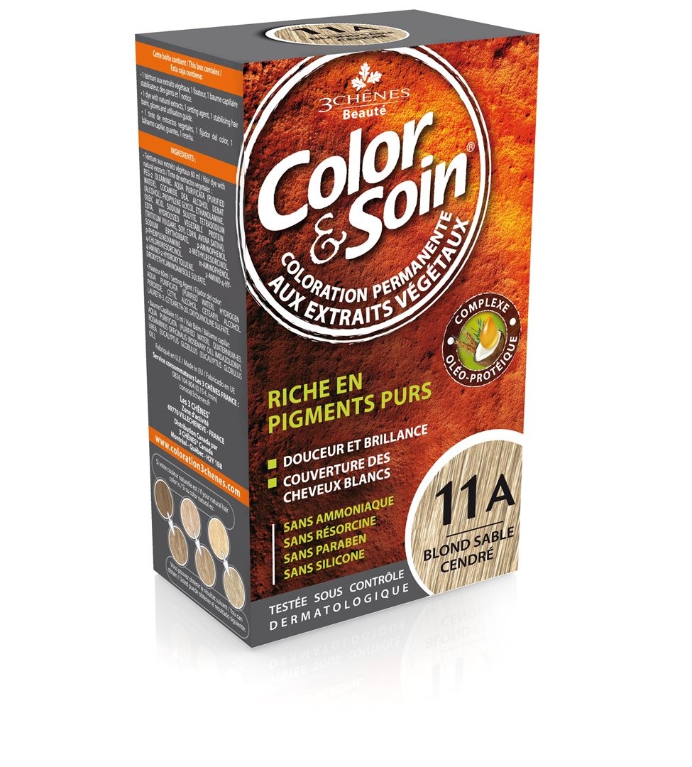 Color & Soin Coloration 11A, blond sable cendré (135ml)