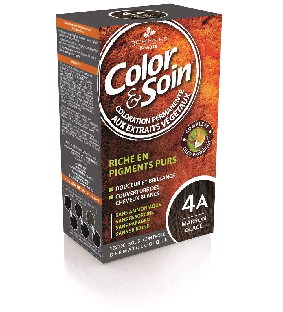 Color & Soin Coloration 4A, marron glacé (135ml)