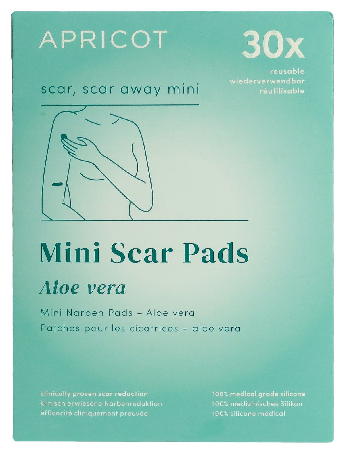 APRICOT wiederverwendbare Mini-Narben-Pads (4 Stk)