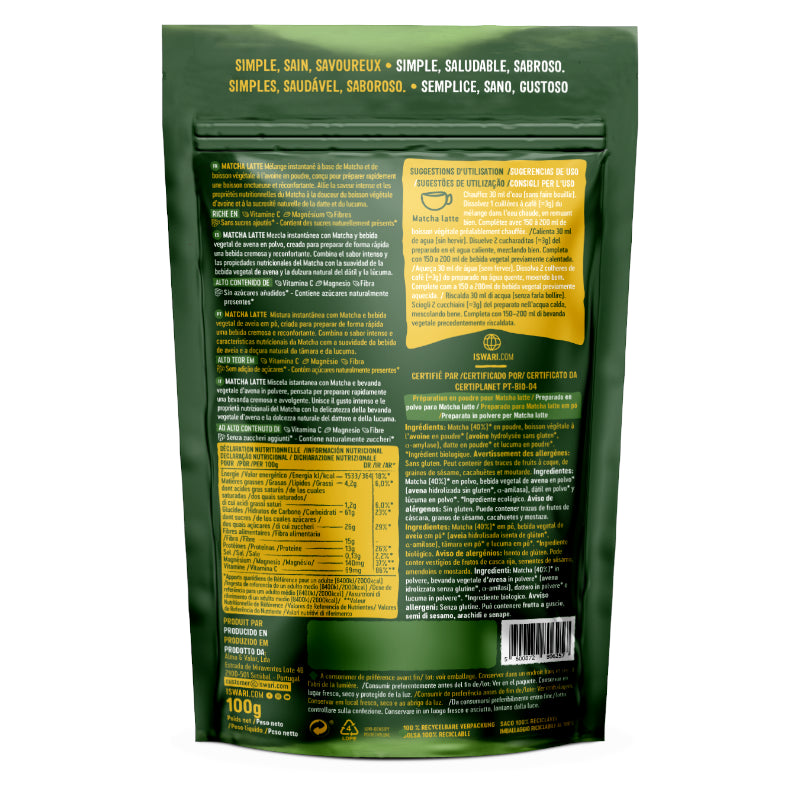 ISWARI Matcha Latte Bio (8 Stk)