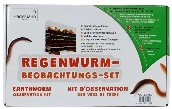 TimeTEX Beobachtungs-Set Regenwürmer, 30x21x6cm (8-teilig)